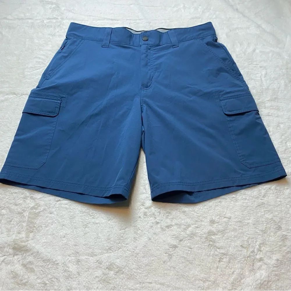 Orvis Blue Flat Front Shorts Size 34